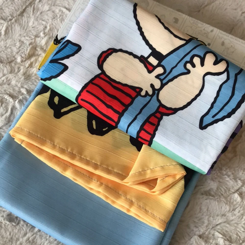 Peanuts Characters Shower Curtain with Snoopy & Charlie Brown